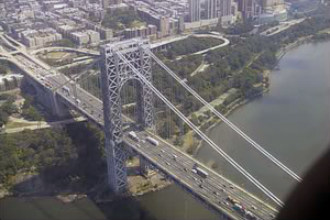 le long du New Jersey en descendant, et au bord de Manhattan