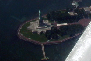 survol de la statue de la liberté